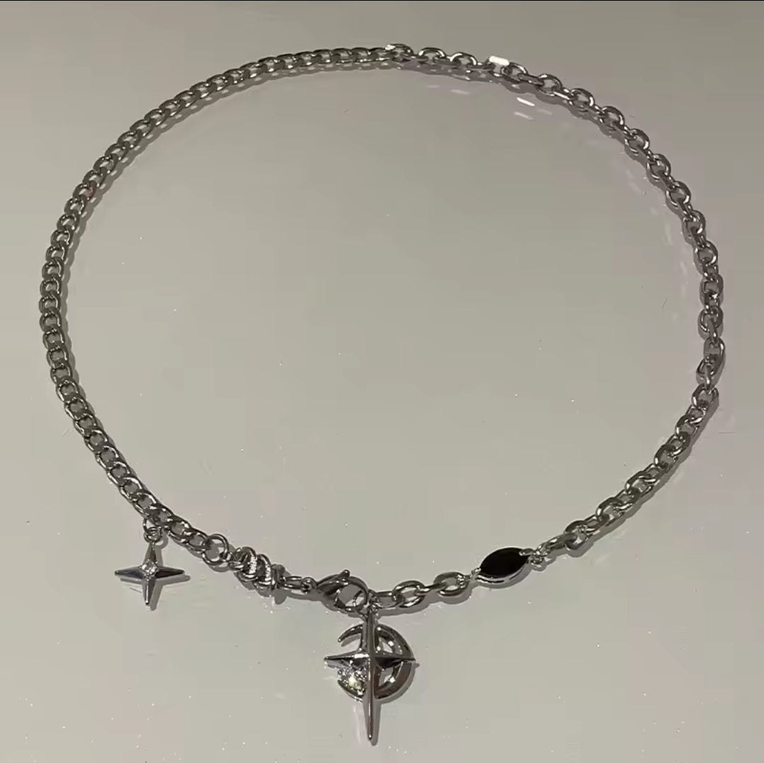 New collection : Punk stars necklace