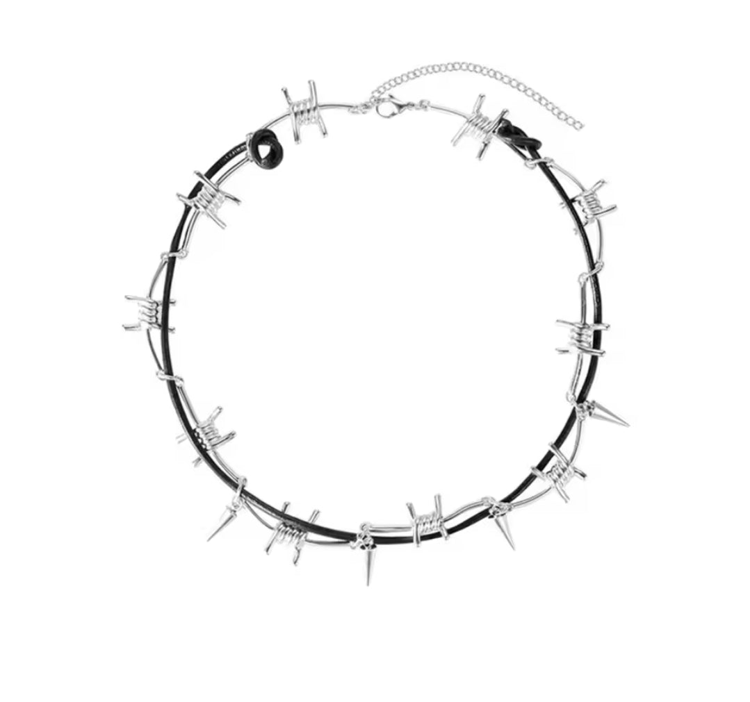 Barbed wire style necklace
