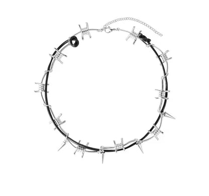 Barbed wire style necklace