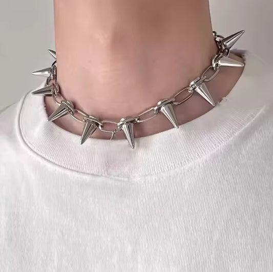 Spiked choker necklace (3 colors)