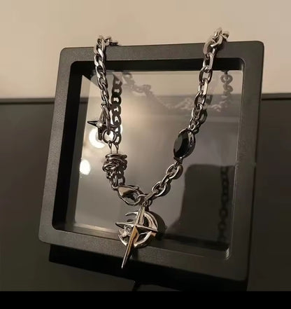 New collection : Punk stars necklace